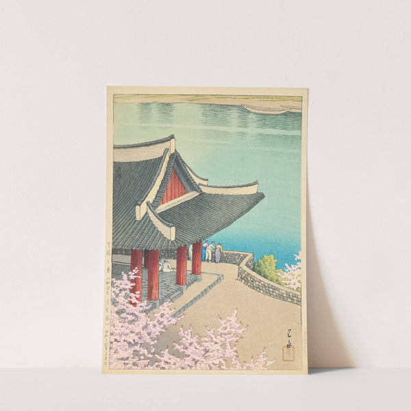 Heijo no haru, Botandai Fusekiro (Spring at Pubyong Pavilion, Modan Viewpoint, Pyongyang) (1939) by Kawase Hasui