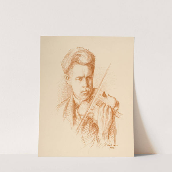 Heikki Playing (the Artist&#039;s Brother) by Pekka Halonen