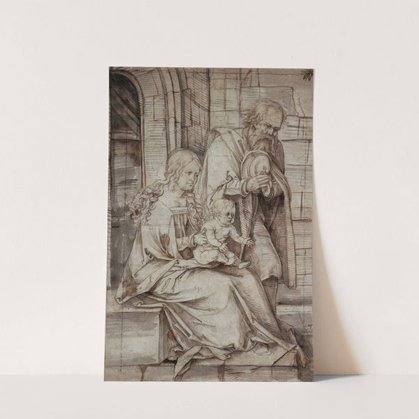Heilige Familie (linker Teil einer Anbetung der Könige) by Hans von Kulmbach