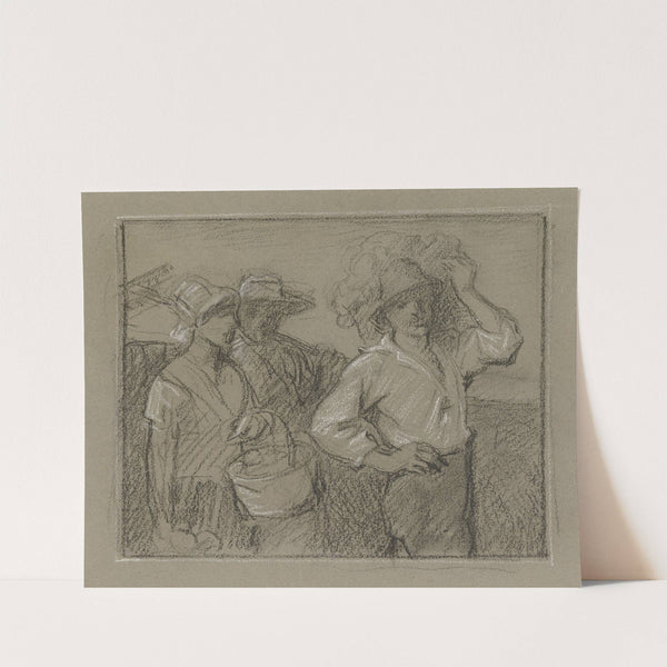 Heimkehrende Landarbeiter by Otto Scholderer