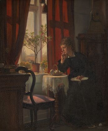 Helga Johansen, kunstnerens søster