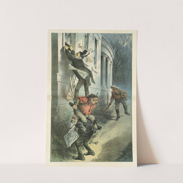 Helping the rascals in &#8211; a burglarious scheme that may be suddenly spoiled (1884) by Joseph Ferdinand Keppler