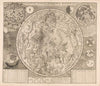 Hemelkaart met de zuidelijke sterrenbeelden Planisphaerii coelestis hemisphaerium meridionale (1660-1708)