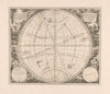 Hemelkaart met rechtopstaande en schuine aardbol Haemisphaeria sphaerarum rectae (1660-1708)