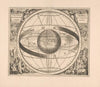 Hemelkaart van het stelsel van Ptolemaeus Scenographia systematis mundani Ptolemaici (1660-1708)