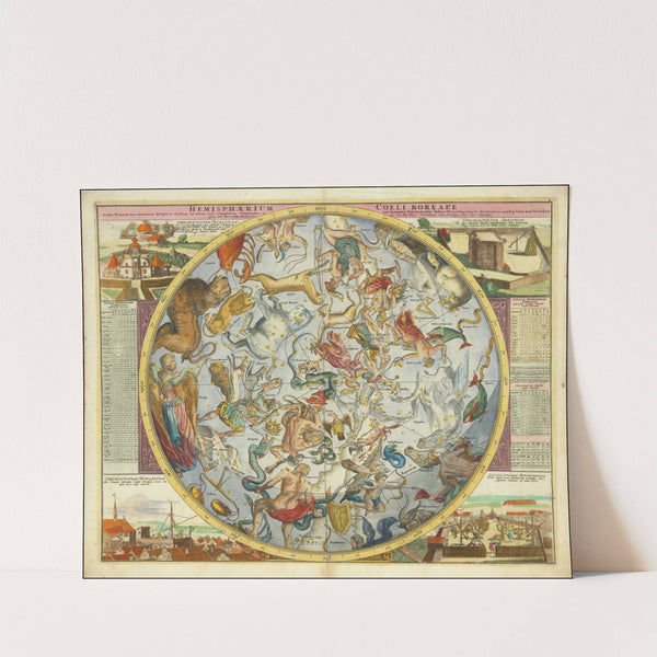 Hemisphaerium Coeli Boreale in quo Fixarum loca secundum Eclipticae ductum ad anum 1730 (1730) by Johann Gabriel Doppelmayr