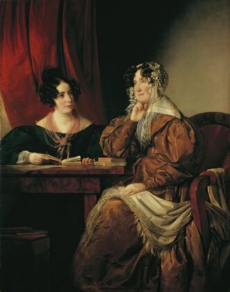 Henriette Baronin Pereira-Arnstein mit ihrer Tochter Flora (1833)