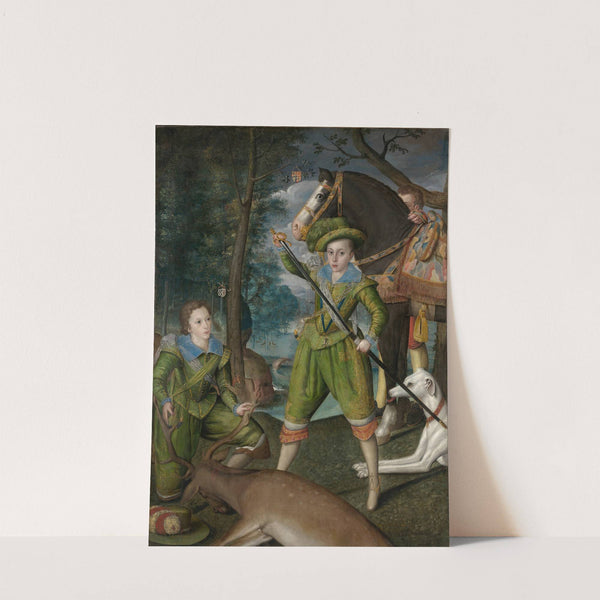 Henry Frederick (1594–1612), Prince of Wales, with Sir John Harington (1592–1614), in the Hunting Field by Robert Peake the Elder
