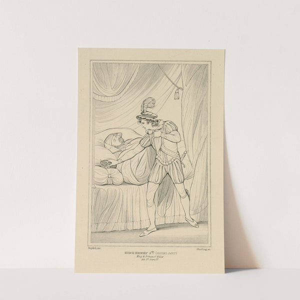 Henry IV and the young prince [King Henry IV, pt. 2, act IV, scene 5] (19th century) by William Francis Starling