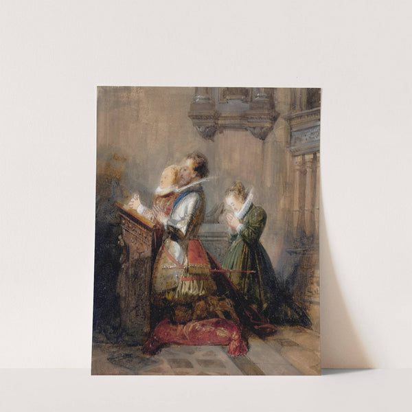 Henry IV praying, accompanied by two ladies (La Prière) by Richard Parkes Bonington
