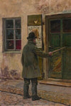 Henryk Pillati in front of a cafe on Kozia Street (1912)
