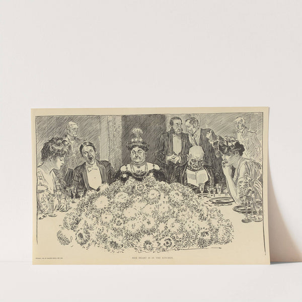 Her heart is in the kitchen (1900-1905) by Charles Dana Gibson