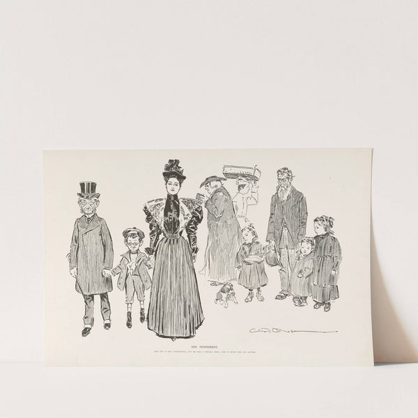 Her punishment (1896) by Charles Dana Gibson