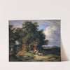 Herbstlicher Wald mit Schäferfamilie by Adrian Ludwig Richter