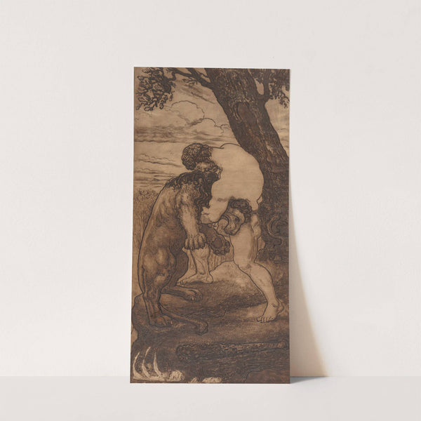 Hercules and the Nemean Lion by Henri-Arthur Lefort des Ylouses