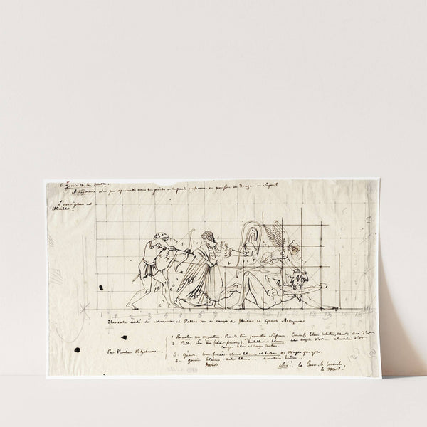 Hercules killing Alcyoneus with the help of Minerva and Isis by David Humbert de Superville