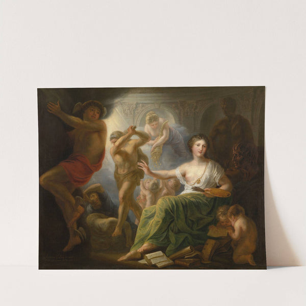Hercules Protects the Muse of the Arts against Envy and Ignorance (1763) by Andries Cornelis Lens