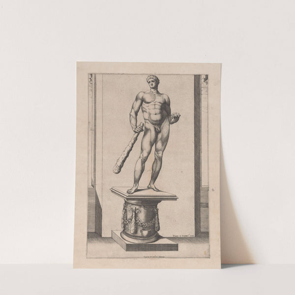 Hercules with the golden apples (1581) by Diana Scultori