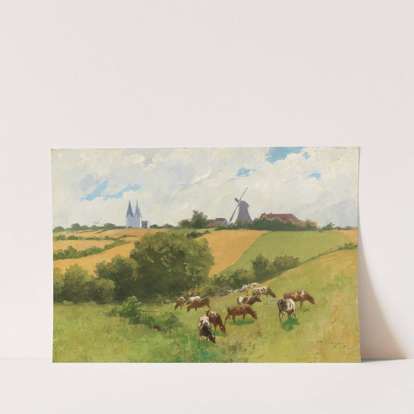 Herd of Animals in a Summer Landscape by Hermann Seeger