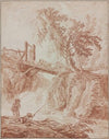 Herdsmen Crossing a Waterfall