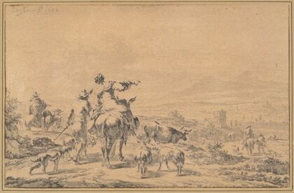 Herdsmen in an Italian Landscape