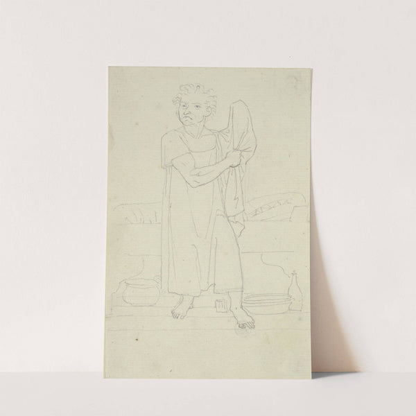 Herr Varrentrapp, sich im Gesundheitshemd präsentierend (Taunusreise) by Peter von Cornelius