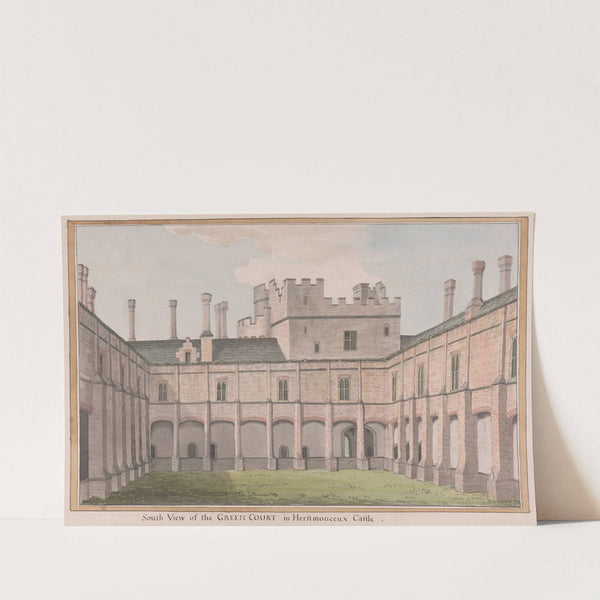 Herstmonceux Castle, East Sussex: South View of the Green Court by James Lambert of Lewes