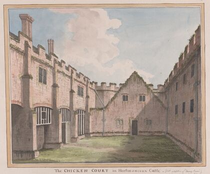 Herstmonceux Castle, East Sussex: The Chicken Court.