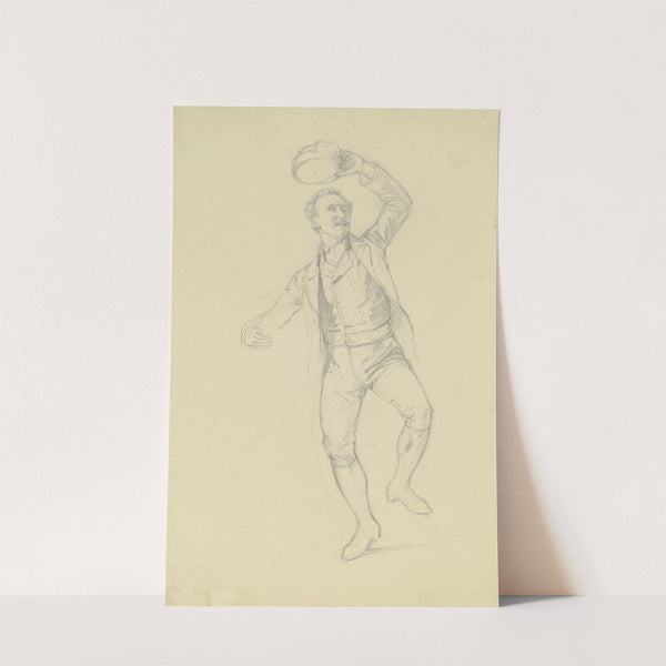 Hessischer Bauernbursche, ganze Figur tanzend by Johann Jakob Hoff