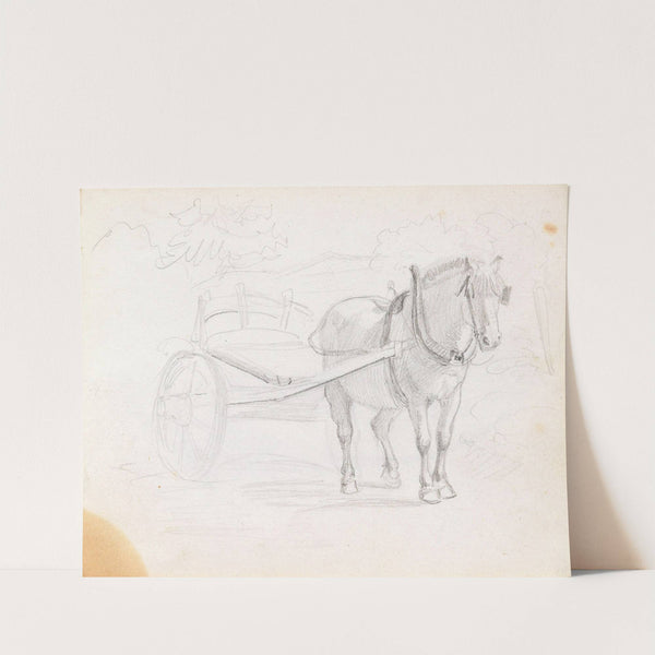 Hest og vogn (1848) by Adolph Tidemand
