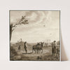 Het dorsen van het graan by Otto Howen