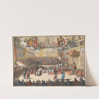 Het-Hoog-en Lager-Huys van Engelandt. Coronation of the Prince of Orange by Romeyn De Hooghe