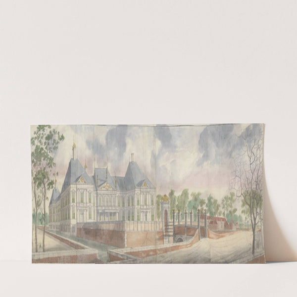 Het Huis te Honselaersdijk en omgeving, over het voorplein te zien (1640 - 1649) by Abraham Beerstraaten