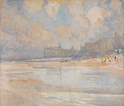 Het strand van Oostende