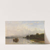 Heuboot bei der Überfahrt (wohl oberbayerischer See) (1880) by Richard Von Poschinger