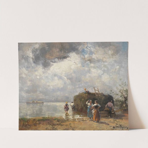 Heuschiff am Chiemsee by Joseph Wopfner
