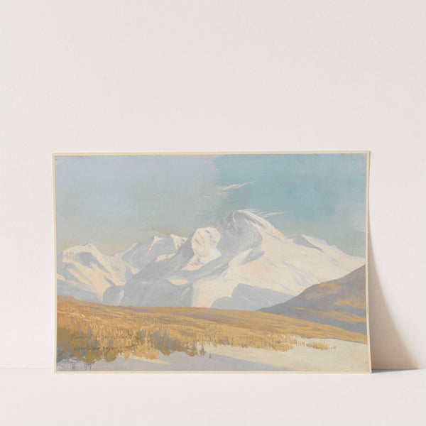 High mountain massif in snow (1899) by Erich Erler