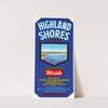 Highland Shores Brand Produce Label (1930-1950)