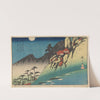 Hillside, Houses, Dark Mountains (19th century) by Andō Hiroshige