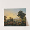 Hilly Landscape with River and Bridge by Peter Birmann