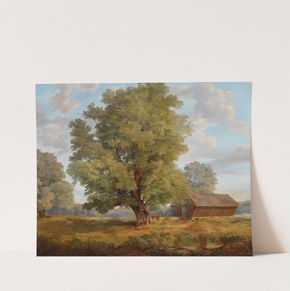 Hirsche in der Praterau by Rudolf Swoboda