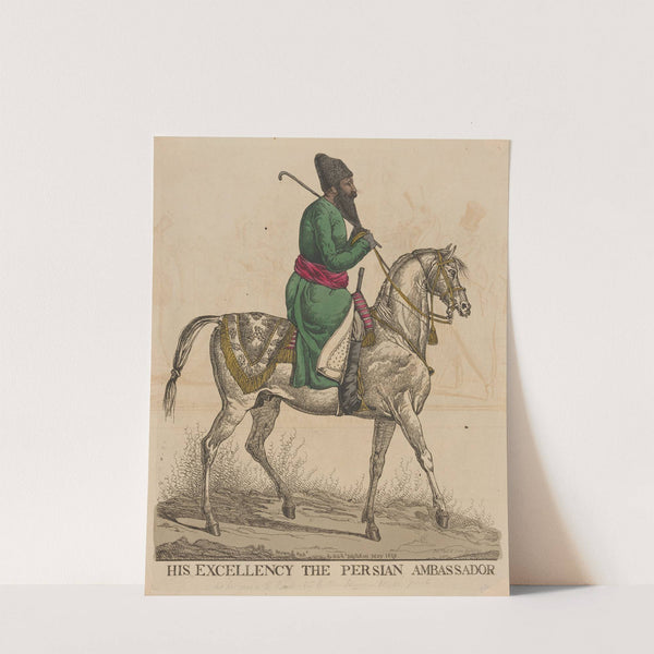 His Excellency the Persian Ambassador. (1819) by Richard Dighton