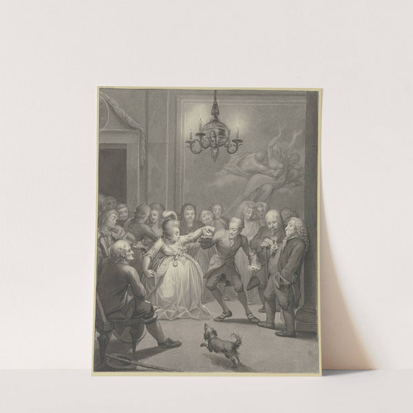 Hochzeitstanz eines buckeligen Paares in einem Empireraum bei Kerzenlicht by Augusto Nicodemo