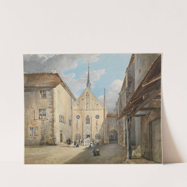 Hof des Klosters Lichtenthal bei Baden-Baden mit der Fürstenkapelle by Carl Ludwig Frommel