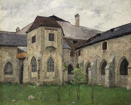 Hof des Kreuzgangs von Stift Neuberg an der Mürz (1897)