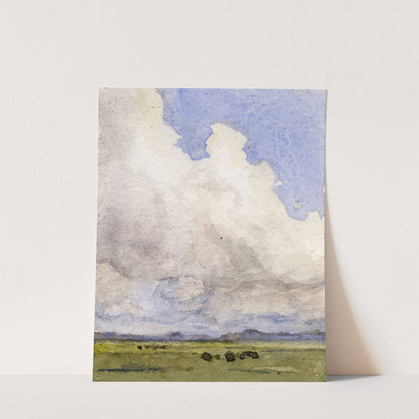 Hoge wolkenlucht boven weilanden (1943) by Frans Smissaert