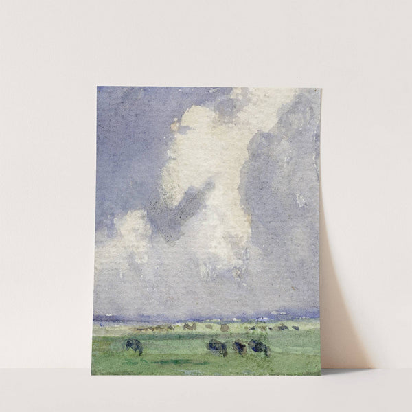 Hoge wolkenlucht boven weilanden (1943) by Frans Smissaert