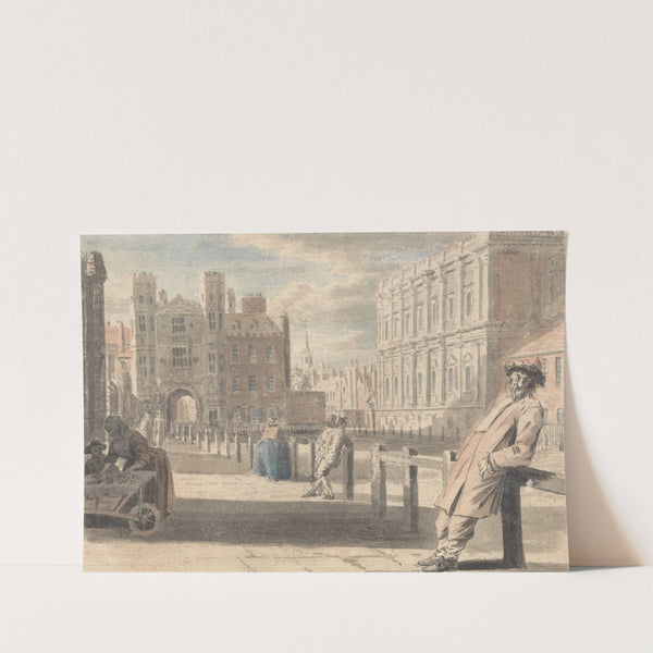 Holbein&#039;s Gateway and Jones&#039;s Banqueting House, Whitehall... by Louis Philippe Boitard