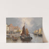 Holländische Hafenansicht by Georg Fischhof