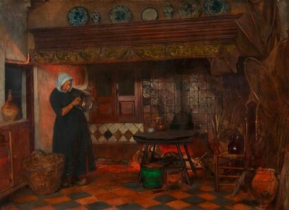 Holländisches Kücheninterieur